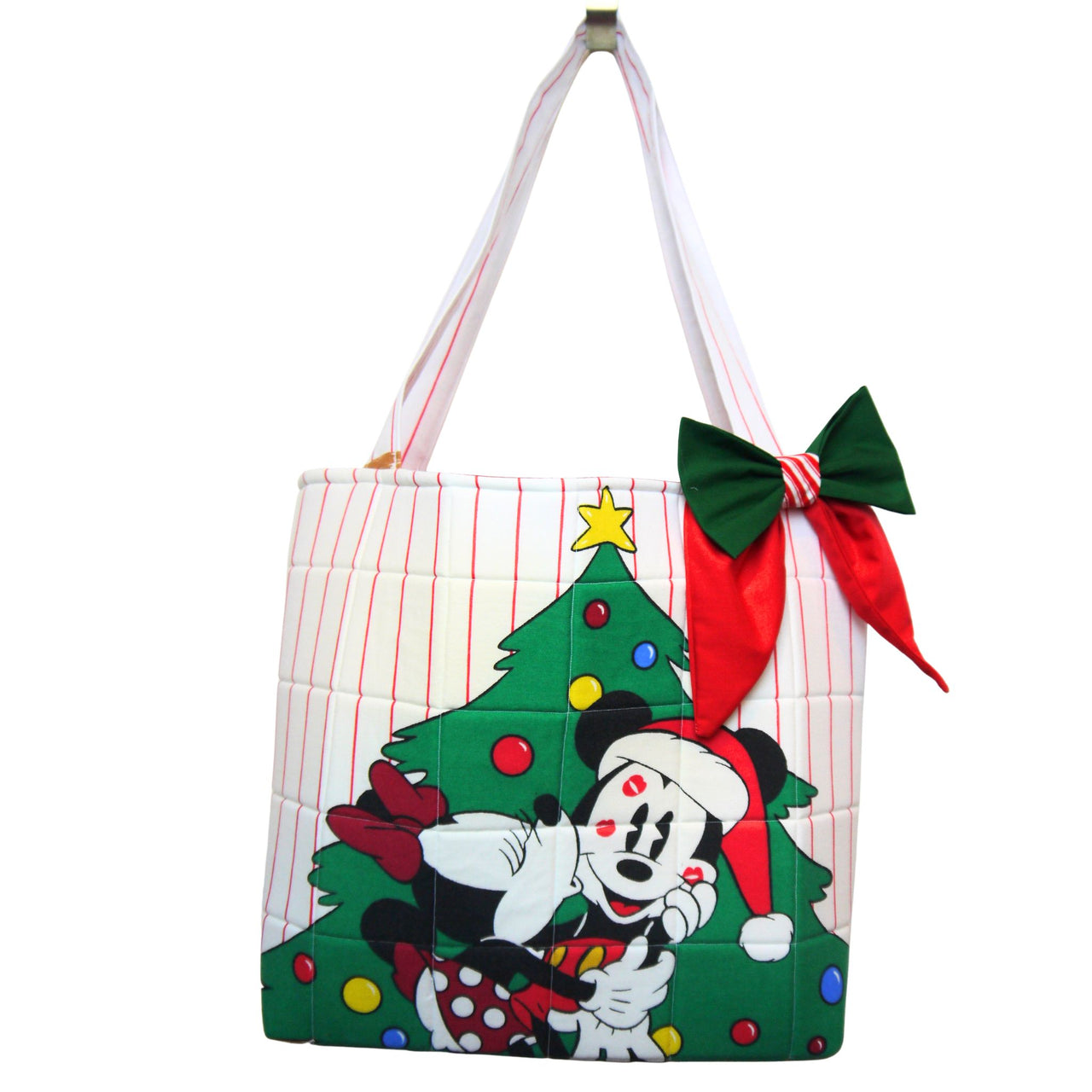 Christmas Mickey + Minnie Tote Bag
