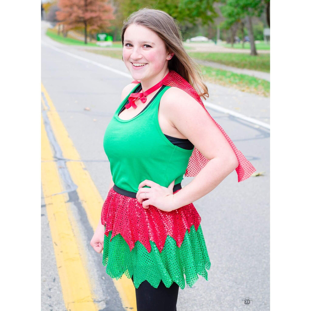 Elf Sparkle Running Skirt