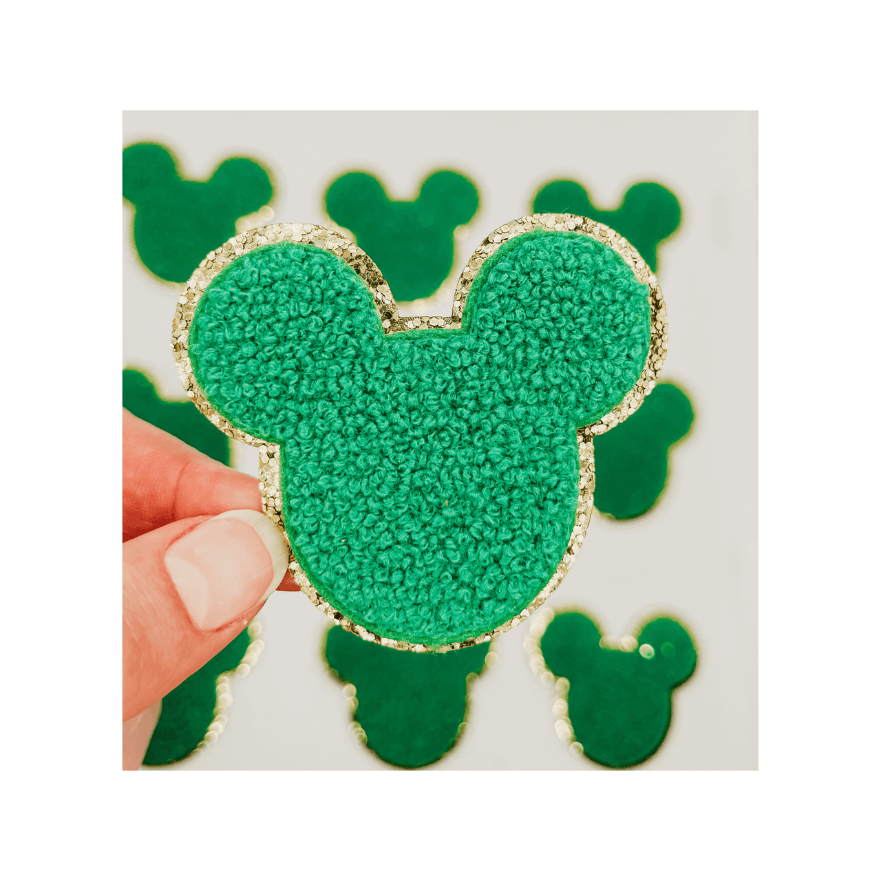 Green Mouse Head Patch